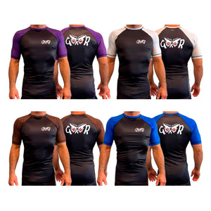 Hayastan Grappling Academy All Black Ranked Short Sleeve Rash Guards #8188 B