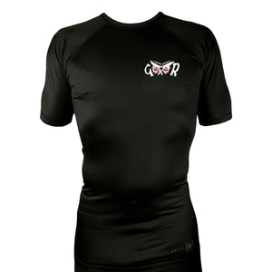 Hayastan Grappling Academy All Black Rash Guards Short Sleeves #8188 B