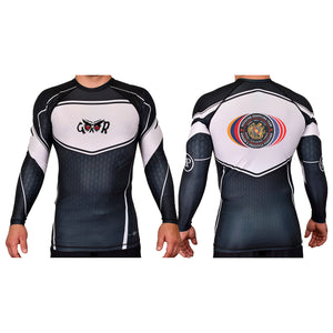Hayastan Grappling Academy Rash Guards Black/White #8188 C