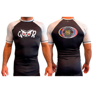 Hayastan Grappling Academy All Black Ranked Short Sleeve Rash Guards #8188 C