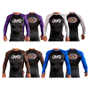 Hayastan Grappling Academy All Black Ranked Long Sleeve Rash Guards #8188 C