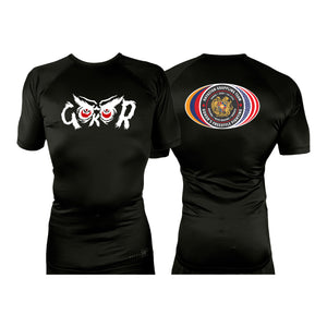 Hayastan Grappling Academy All Black Rash Guards Short Sleeves #8188 C