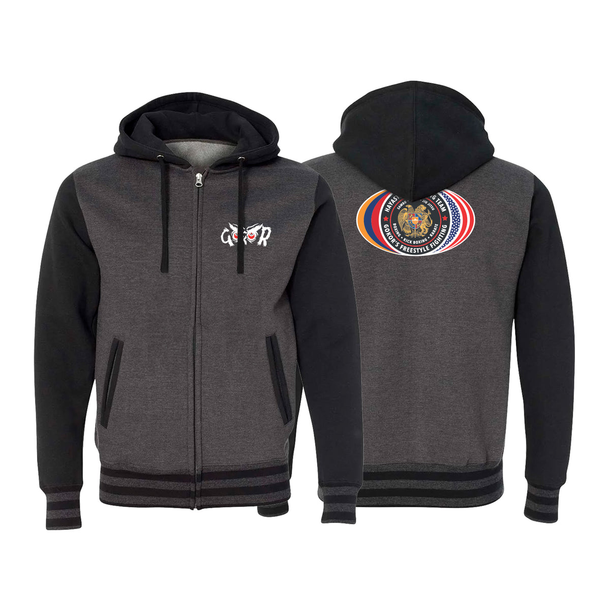 Hayastan Grappling Academy Varsity Zip-Up Hoodies #8188 D