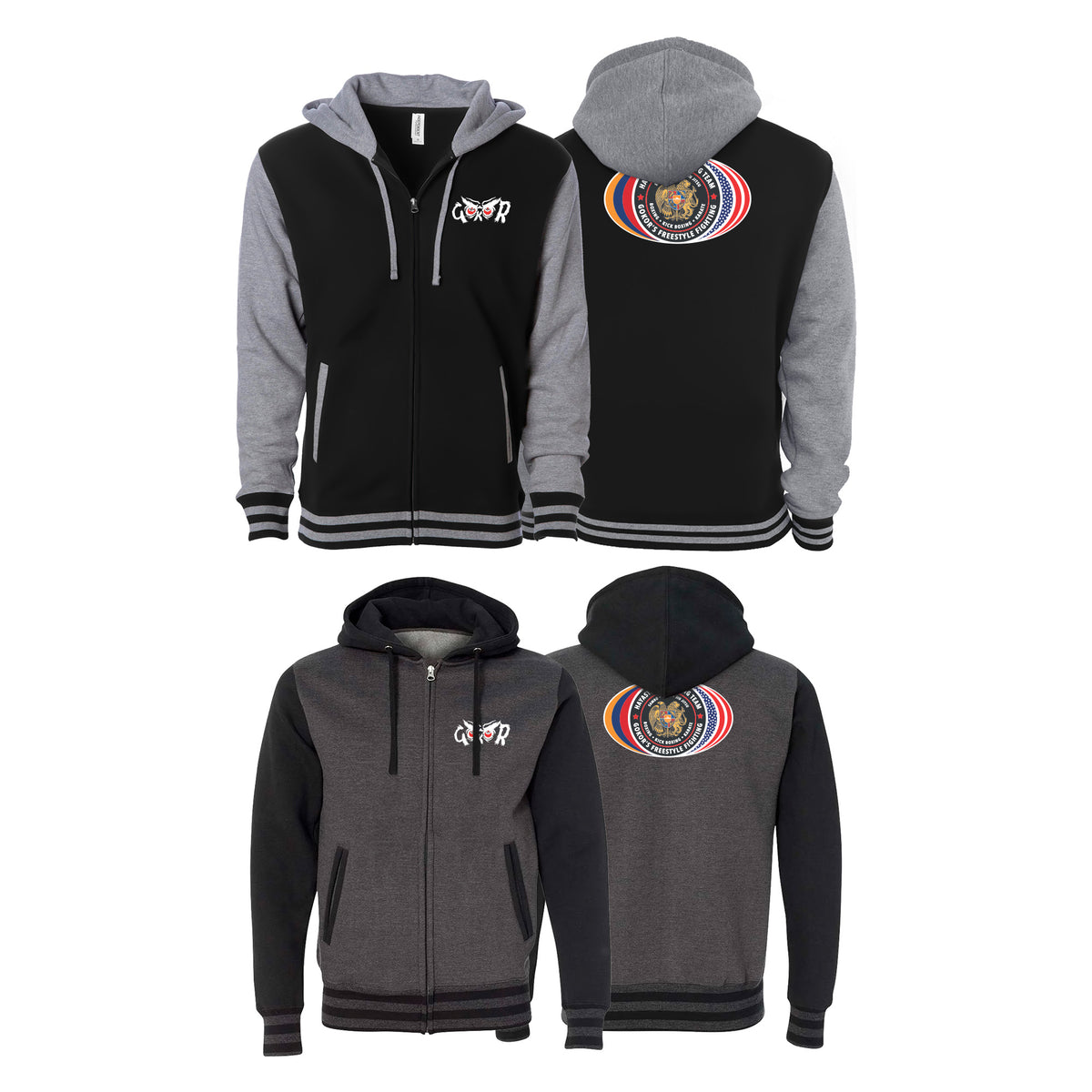 Hayastan Grappling Academy Varsity Zip-Up Hoodies #8188 D