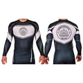 Warriors Garden JJ Academy Rash Guards Black/White #8192 A