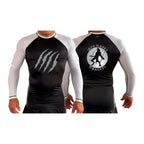 Mongrel MA All Black Ranked Long Sleeve Rash Guards #8194 G (10th Planet)