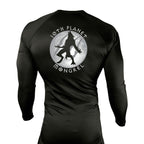 Mongrel MA All Black Rash Guards Long Sleeves #8194 G (10th Planet)