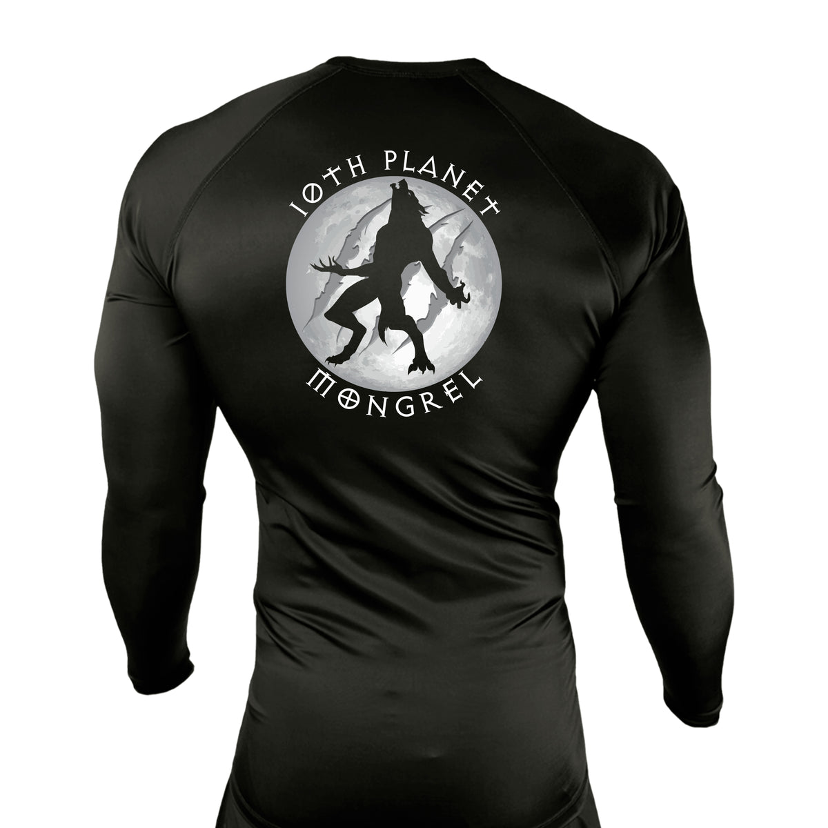 Mongrel MA All Black Rash Guards Long Sleeves #8194 G (10th Planet)