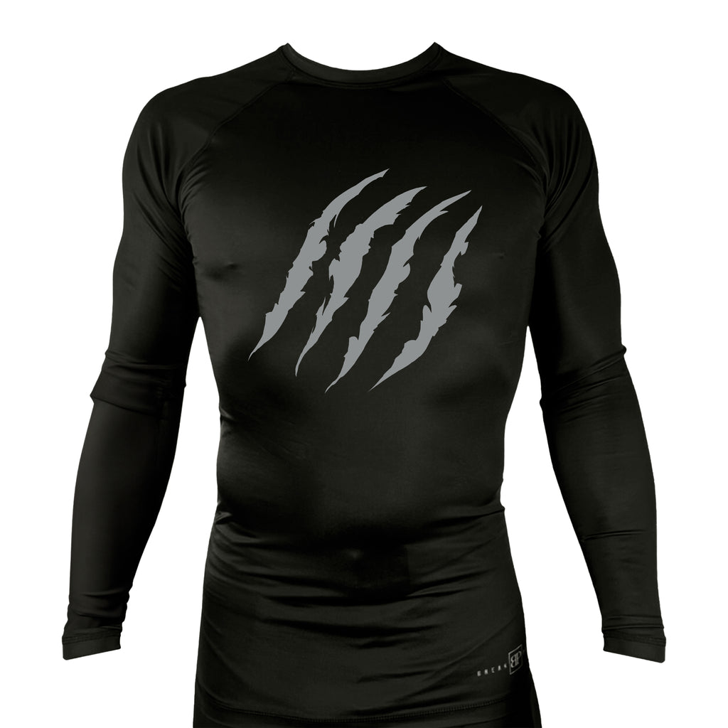 Mongrel MA All Black Rash Guards Long Sleeves #8194 G (10th Planet)