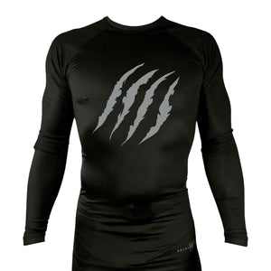 Mongrel MA All Black Rash Guards Long Sleeves #8194 G (10th Planet)