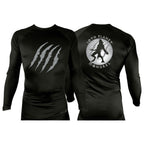 Mongrel MA All Black Rash Guards Long Sleeves #8194 G (10th Planet)