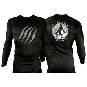 Mongrel MA All Black Rash Guards Long Sleeves #8194 G (10th Planet)