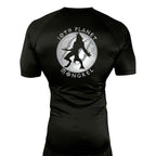 Mongrel MA All Black Rash Guards Short Sleeves #8194 G (10th Planet)