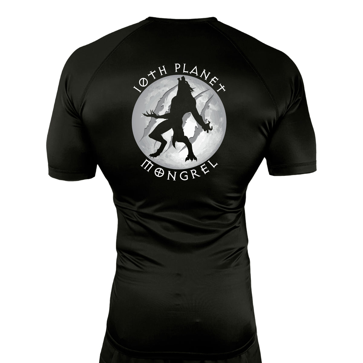 Mongrel MA All Black Rash Guards Short Sleeves #8194 G (10th Planet)