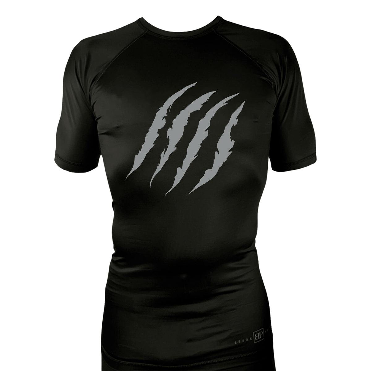Mongrel MA All Black Rash Guards Short Sleeves #8194 G (10th Planet)