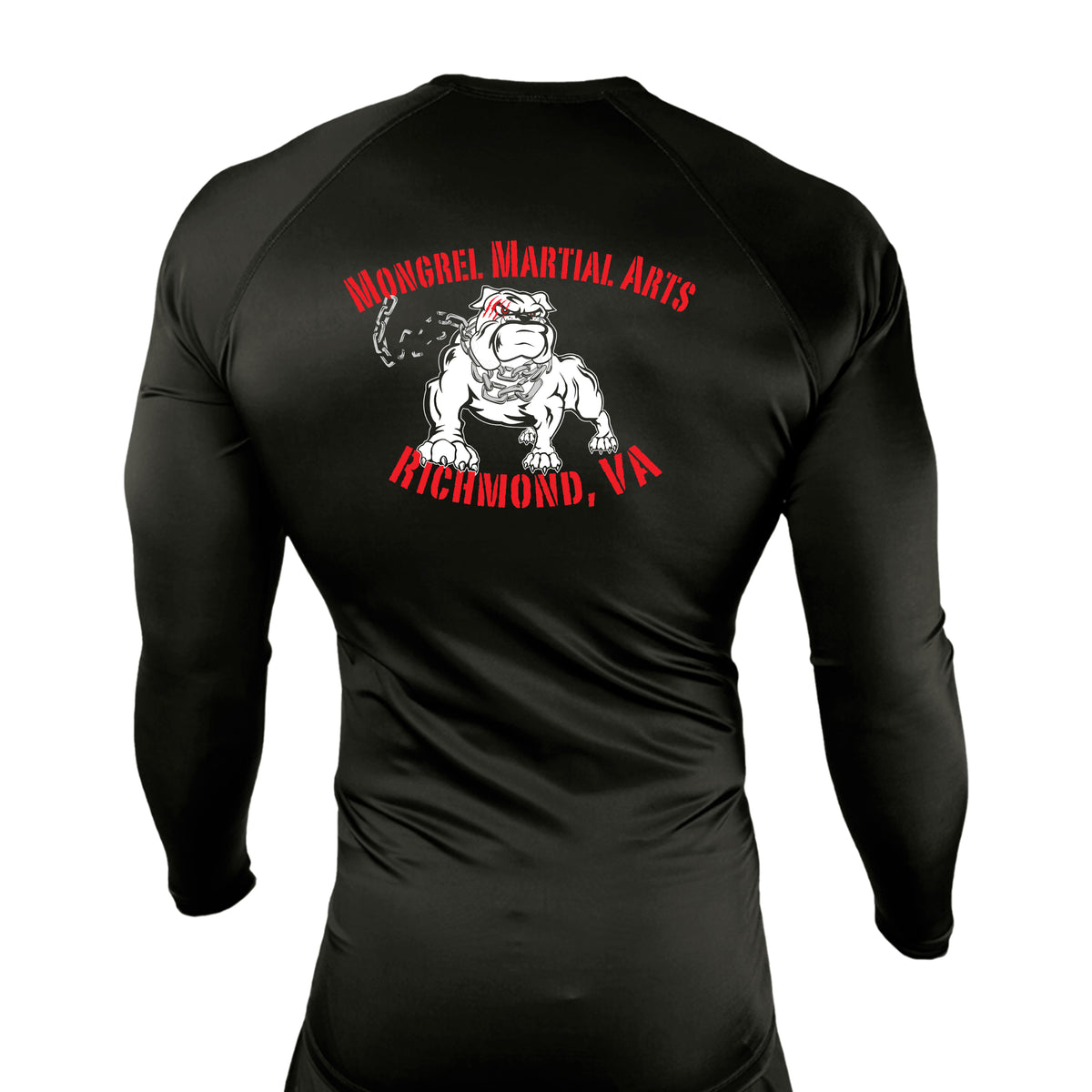 Mongrel MA All Black Rash Guards Long Sleeves #8194 J