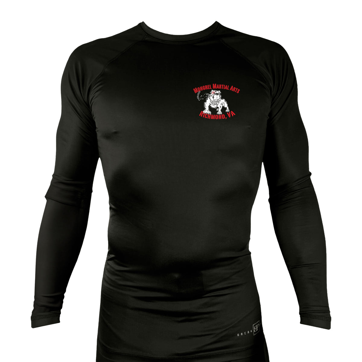 Mongrel MA All Black Rash Guards Long Sleeves #8194 J
