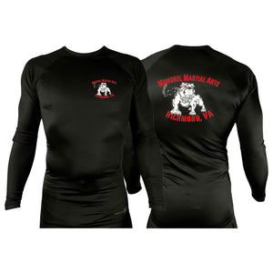 Mongrel MA All Black Rash Guards Long Sleeves #8194 J