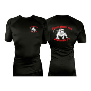 Mongrel MA All Black Rash Guards Short Sleeves #8194 J