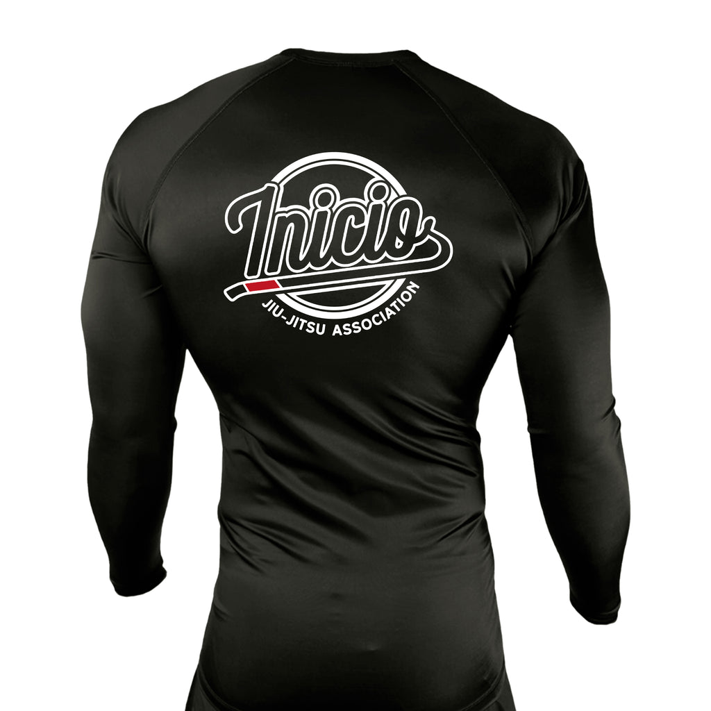 Positive Balance Jiu Jitsu All Black Rash Guards Long Sleeves #8195 A
