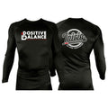 Positive Balance Jiu Jitsu All Black Rash Guards Long Sleeves #8195 A