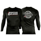 Positive Balance Jiu Jitsu All Black Rash Guards Long Sleeves #8195 A
