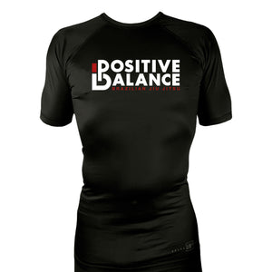Positive Balance Jiu Jitsu All Black Rash Guards Short Sleeves #8195 A