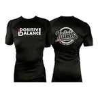 Positive Balance Jiu Jitsu All Black Rash Guards Short Sleeves #8195 A