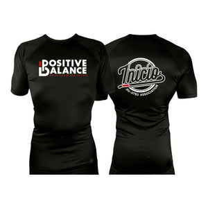 Positive Balance Jiu Jitsu All Black Rash Guards Short Sleeves #8195 A