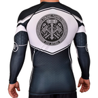 Viking Family BJJ Academy Rash Guards Black/White #8196 A