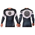 Viking Family BJJ Academy Rash Guards Black/White #8196 A
