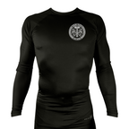 Viking Family BJJ All Black Rash Guards Long Sleeves #8196 A