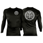 Viking Family BJJ All Black Rash Guards Long Sleeves #8196 A