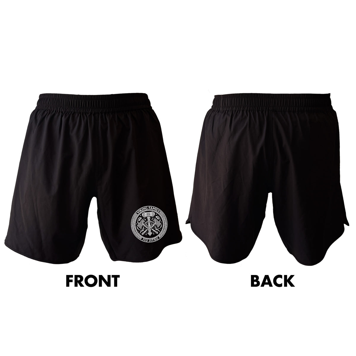 Viking Family BJJ All Black Shorts 2.0 #8196 A