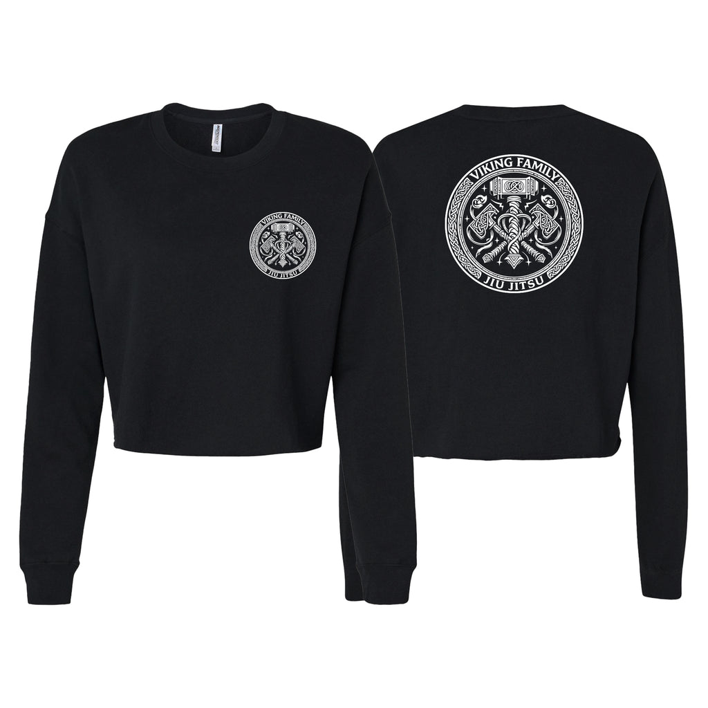 Viking Family BJJ Women's Cropped Crewneck Sweatshirt #8196 A