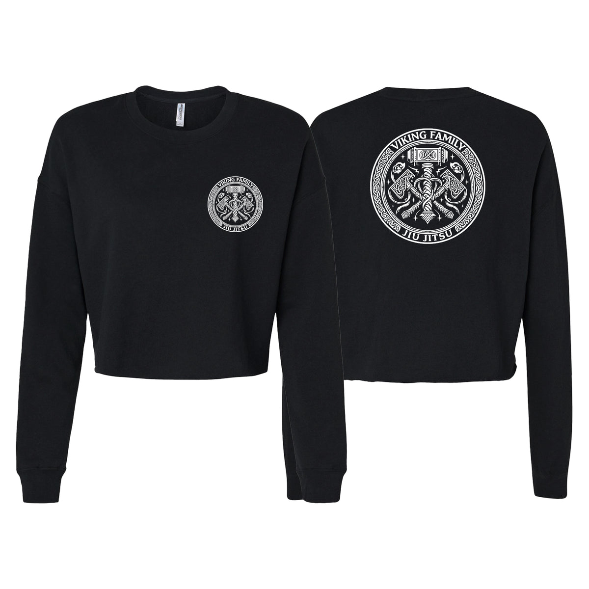 Viking Family BJJ Women's Cropped Crewneck Sweatshirt #8196 A