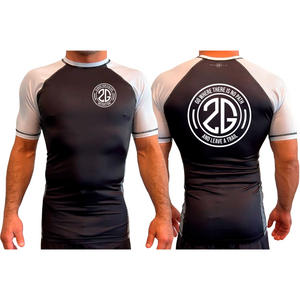 2nd Gear Brazilian Jiu Jitsu All Black Ranked Short Sleeve Rash Guards #8197 B