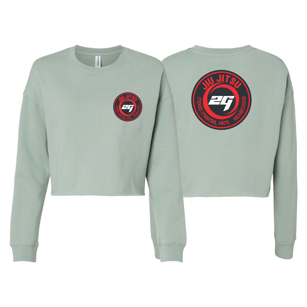 2nd Gear Brazilian Jiu Jitsu Women's Cropped Crewneck Sweatshirt #8197 C