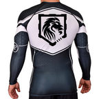 Gray Beard Academy Rash Guards Black/White #8198 A