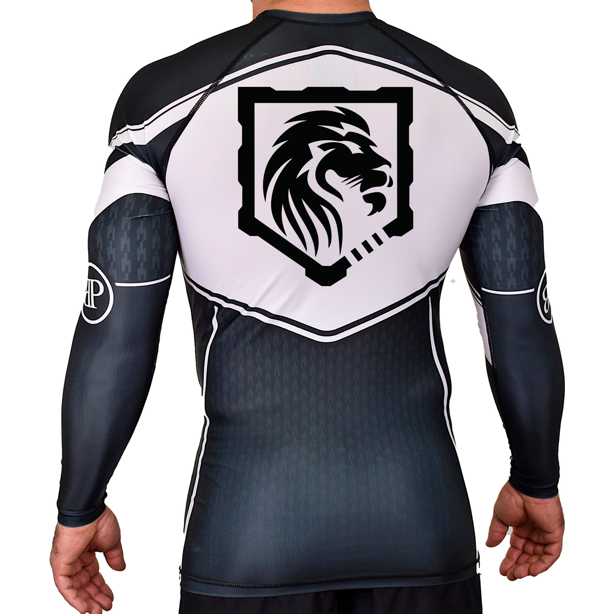 Gray Beard Academy Rash Guards Black/White #8198 A