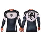 Gray Beard Academy Rash Guards Black/White #8198 A