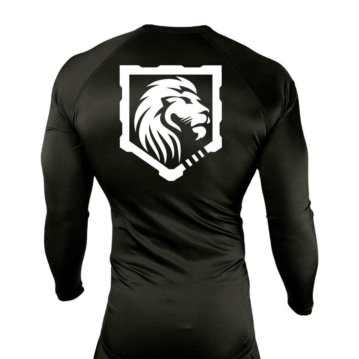 Gray Beard All Black Rash Guards Long Sleeves #8198 A