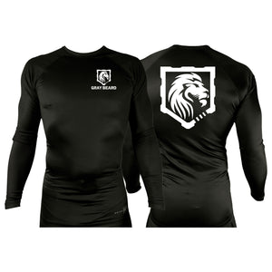 Gray Beard All Black Rash Guards Long Sleeves #8198 A