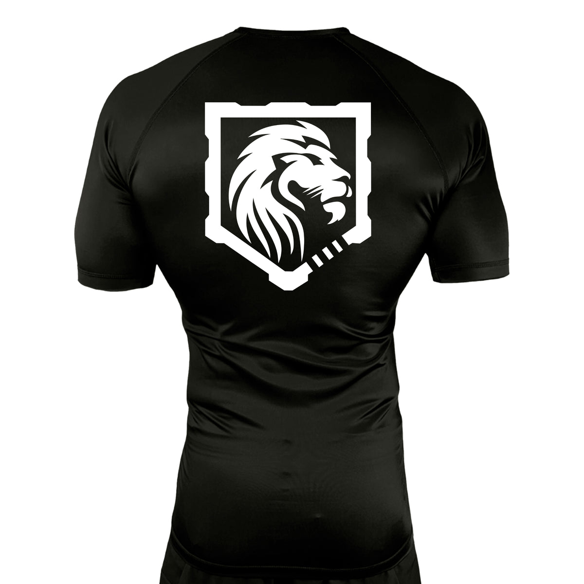 Gray Beard All Black Rash Guards Short Sleeves #8198 A