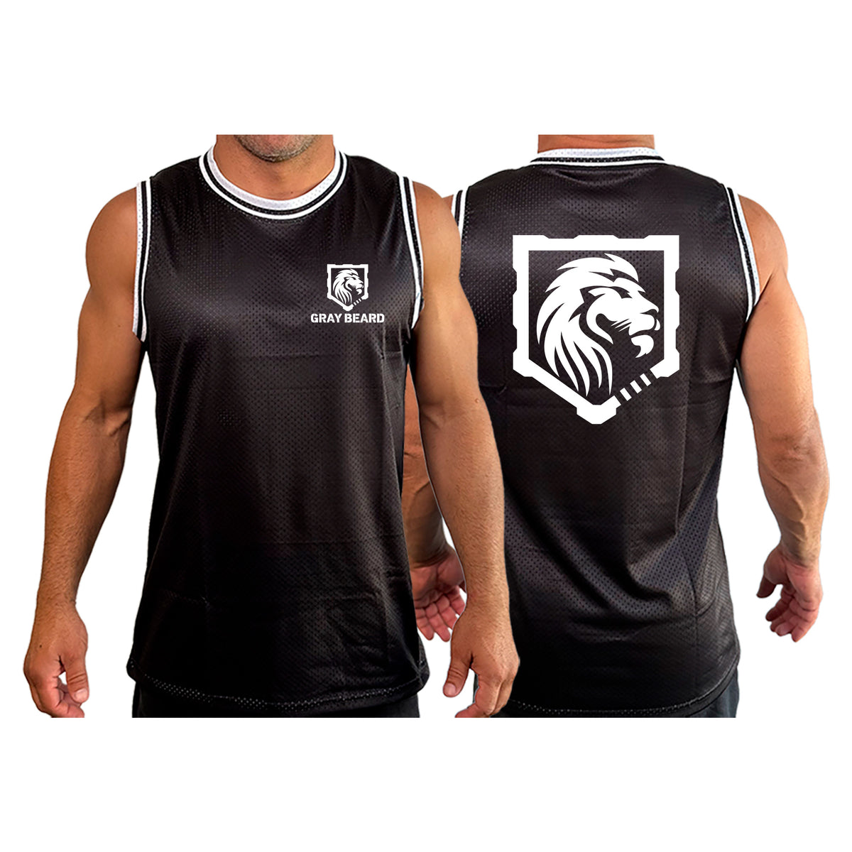 Gray Beard Basketball Jerseys #8198 A