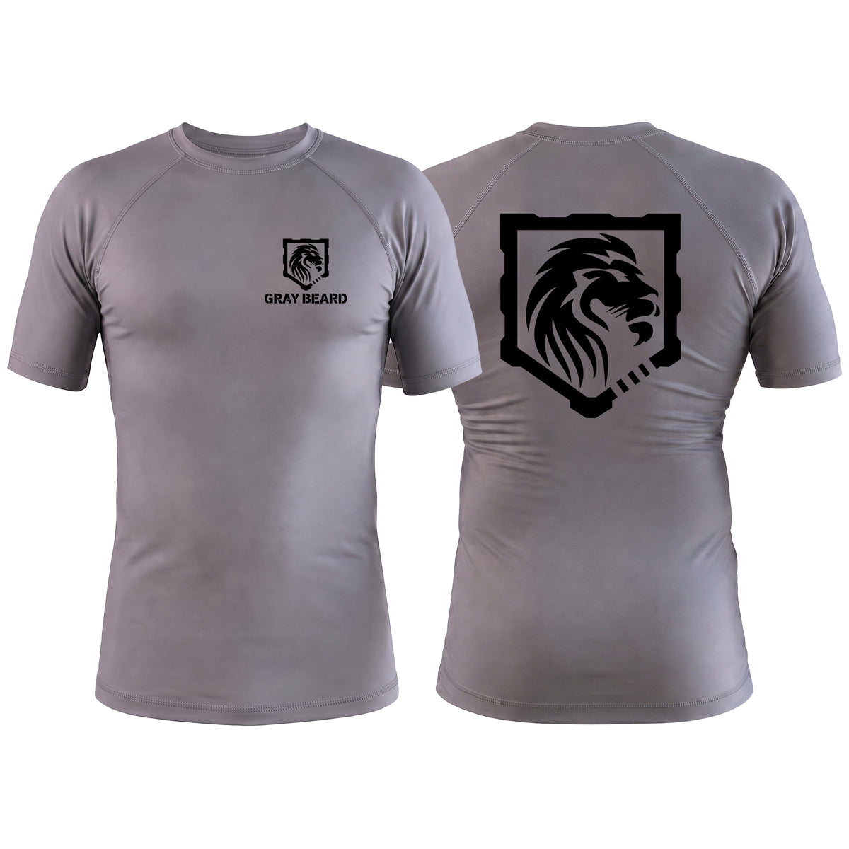 Gray Beard Gray Rash Guards Short Sleeve #8198 A