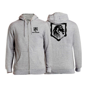 Gray Beard Zip-Up Hoodies #8198 A