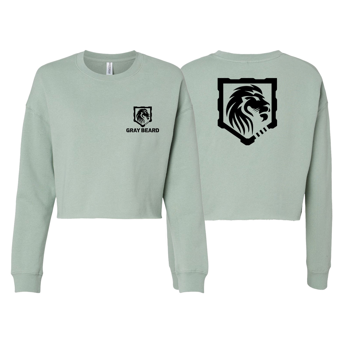 Gray Beard Women's Cropped Crewneck Sweatshirt #8198 A