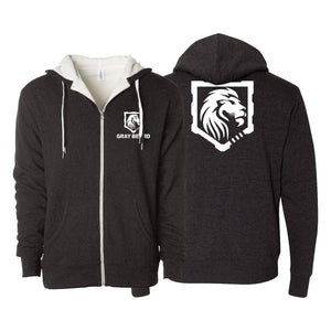 Gray Beard Sherpa Lined Zip-Up Hoodie #8198 A