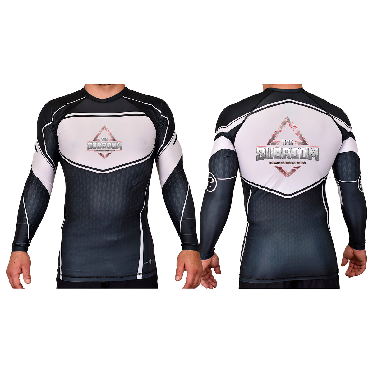 Subroom Academy Rash Guards Black/White #8199 A